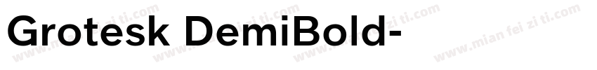 Grotesk DemiBold字体转换